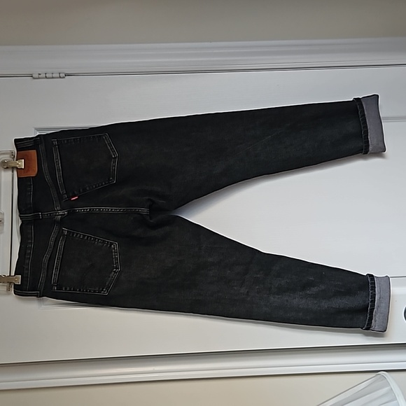 LEVI'S: greyish black high rise stretch 501 skinny jeans - Picture 4 of 7